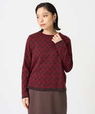 PHFAG22270 GEORGES RECH(小さいサイズ)(メゾン ドゥ サンク)  [日本製]GRロゴコットンジャガードニット パープル