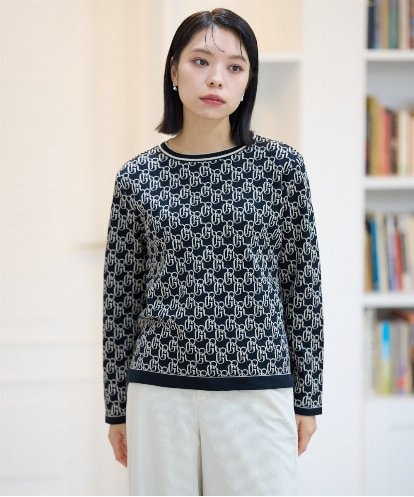 PHFAG22270   [日本製]GRロゴコットンジャガードニット