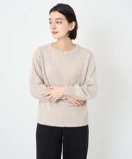 PHFCF51230 GEORGES RECH(小さいサイズ)(メゾン ドゥ サンク) メタリックシャギークルーネックニット ベージュ