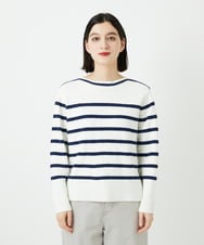 PHFEE04270 GEORGES RECH(小さいサイズ)(メゾン ドゥ サンク) ブークレーボーダーニット アイボリー