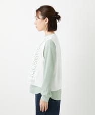 PHFEE23230 GEORGES RECH(小さいサイズ)(メゾン ドゥ サンク) 幾何レースショートニットベスト ホワイト