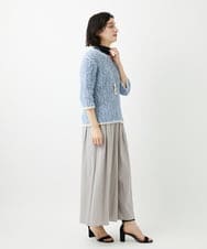 PHFGD02230 GEORGES RECH(小さいサイズ)(メゾン ドゥ サンク) コットンスラブヤーン5分袖ニット ベージュ