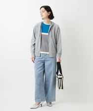 PHFGD13250 GEORGES RECH(小さいサイズ)(メゾン ドゥ サンク) カラーブロックインターシャニット ブルー