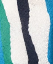 PHFGV04250 GEORGES RECH(小さいサイズ)(メゾン ドゥ サンク)  [日本製]イレギュラーラインフレンチスリーブニット ブルー