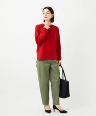 PHFJB47230 GEORGES RECH(小さいサイズ)(メゾン ドゥ サンク)  [日本製]ガーター編みニットプルオーバー マスタード系