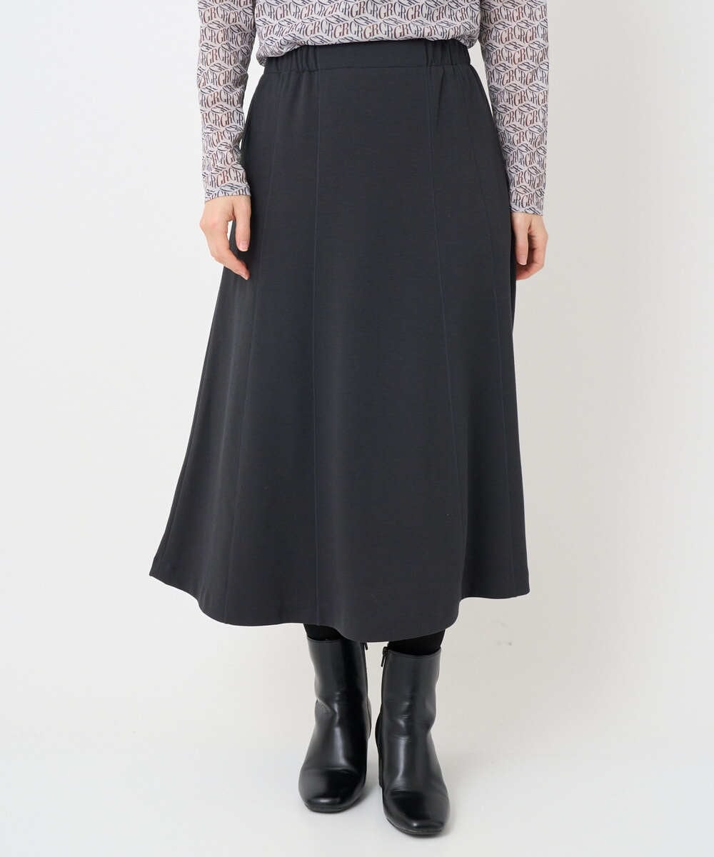 PHHAD30330 GEORGES RECH(小さいサイズ)(メゾン ドゥ サンク)  [セットアップ対応]ジャージーセミフレアスカート ダークグレー