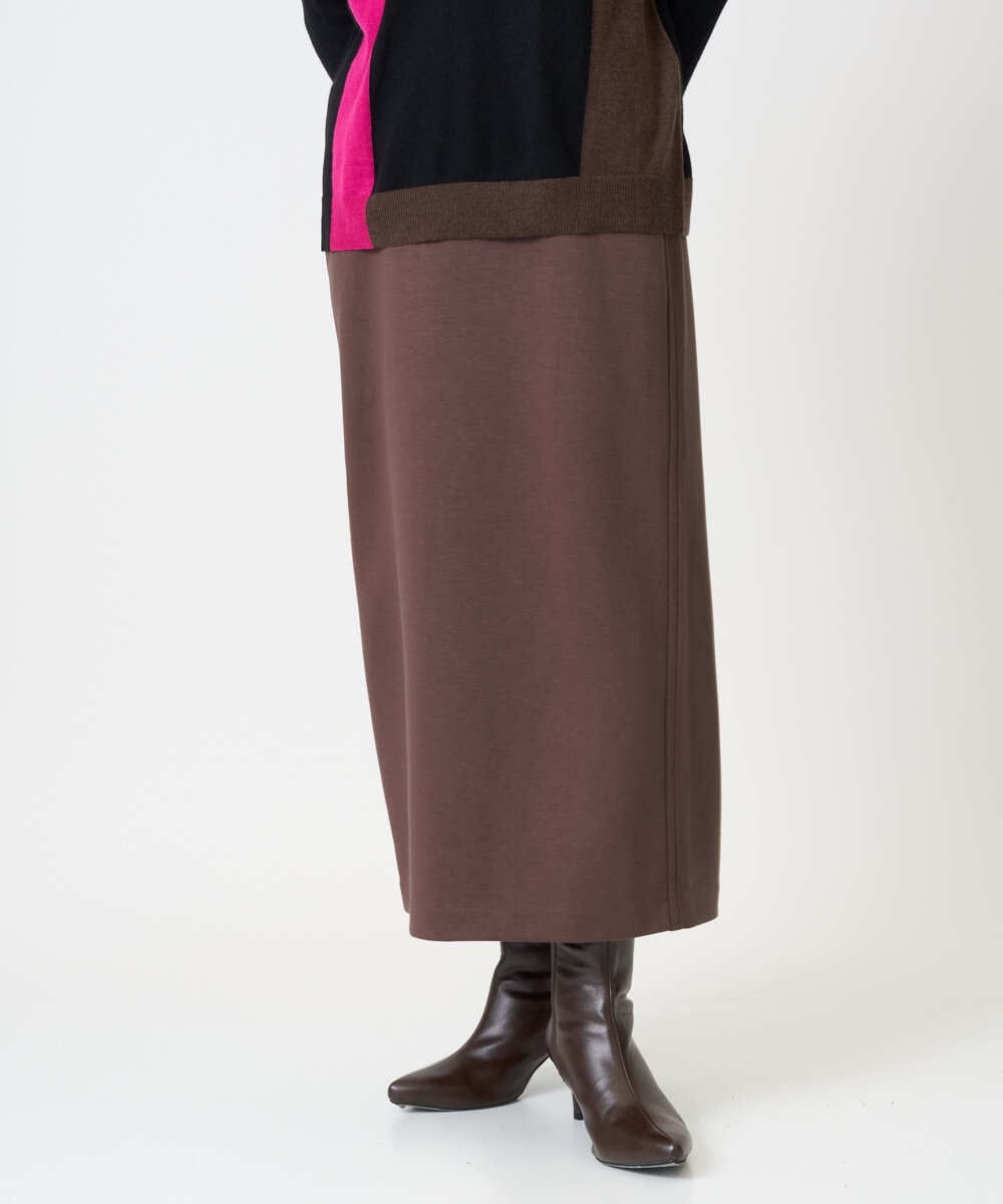 PHHAG11240 GEORGES RECH(小さいサイズ)(メゾン ドゥ サンク)  [セットアップ対応]ストレッチダンボールナロースカート ブラウン