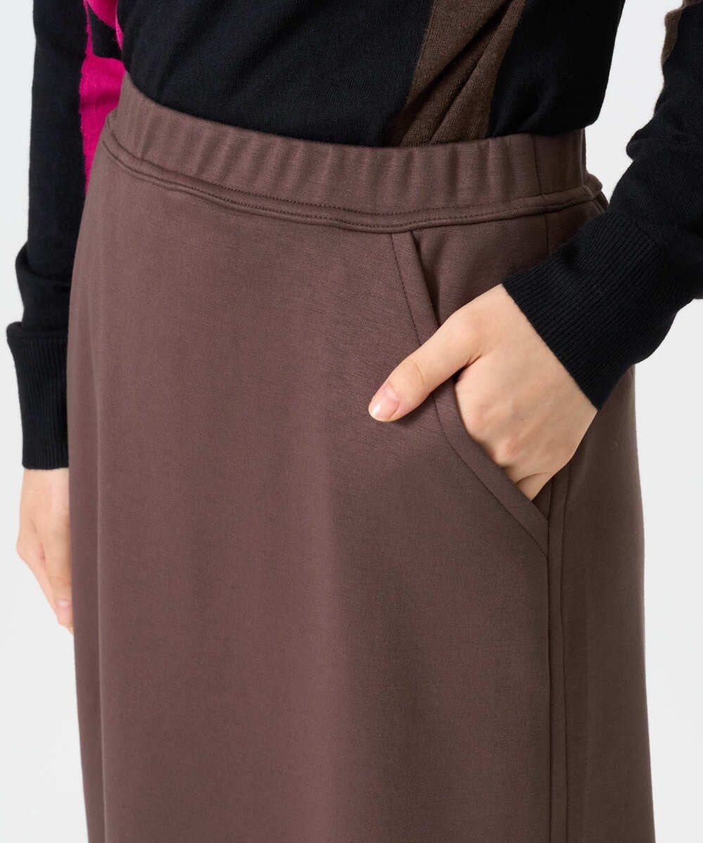 PHHAG11240 GEORGES RECH(小さいサイズ)(メゾン ドゥ サンク)  [セットアップ対応]ストレッチダンボールナロースカート ブラウン