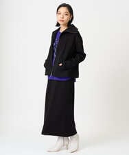 PHHAG11240 GEORGES RECH(小さいサイズ)(メゾン ドゥ サンク)  [セットアップ対応]ストレッチダンボールナロースカート ブラウン