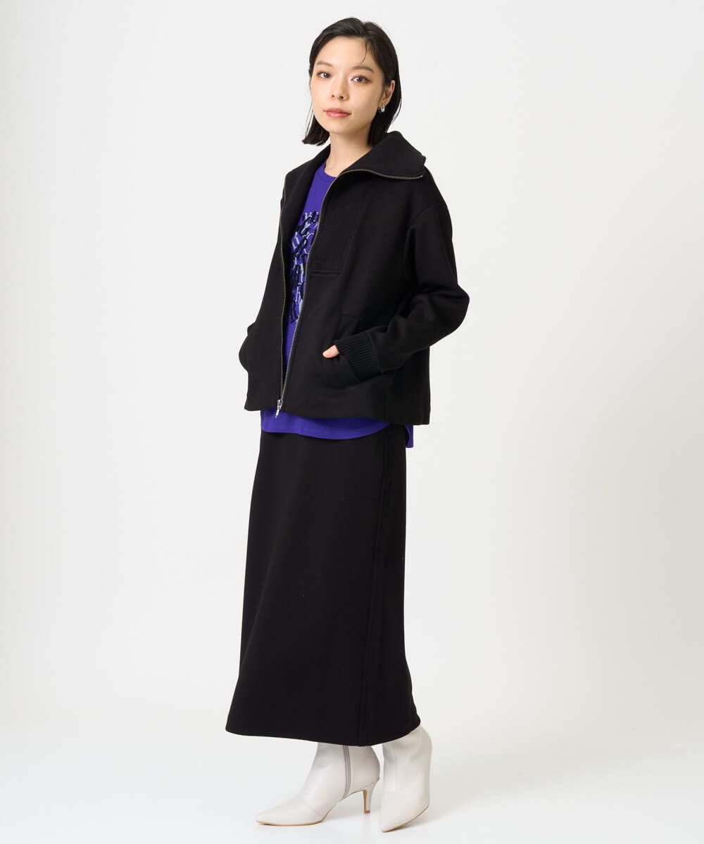 PHHAG11240 GEORGES RECH(小さいサイズ)(メゾン ドゥ サンク)  [セットアップ対応]ストレッチダンボールナロースカート ブラウン