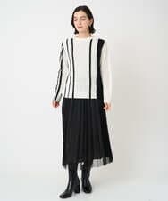 PHHCD65360 GEORGES RECH(小さいサイズ)(メゾン ドゥ サンク)  [日本製]アコーディオンシアープリーツスカート ライトグレー