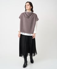 PHHCD65360 GEORGES RECH(小さいサイズ)(メゾン ドゥ サンク)  [日本製]アコーディオンシアープリーツスカート ライトグレー