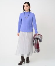 PHHCD65360 GEORGES RECH(小さいサイズ)(メゾン ドゥ サンク)  [日本製]アコーディオンシアープリーツスカート ライトグレー