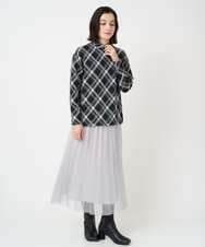 PHHCD65360 GEORGES RECH(小さいサイズ)(メゾン ドゥ サンク)  [日本製]アコーディオンシアープリーツスカート ライトグレー