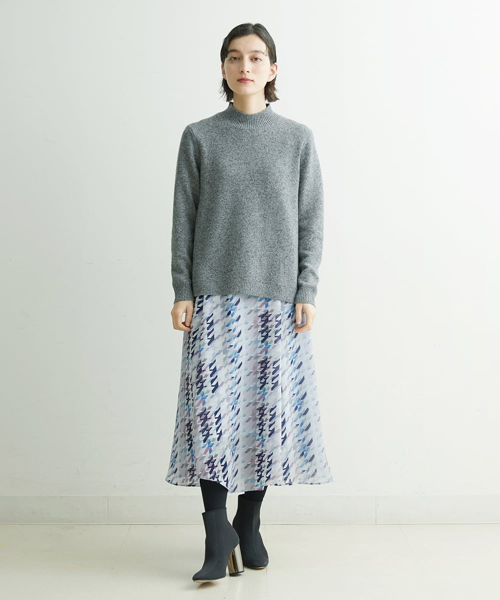 PHHCS05330 GEORGES RECH(小さいサイズ)(メゾン ドゥ サンク) 【セットアップ対応】千鳥格子柄スカート ベージュ系