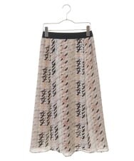 PHHCS05330 GEORGES RECH(小さいサイズ)(メゾン ドゥ サンク) 【セットアップ対応】千鳥格子柄スカート ベージュ系