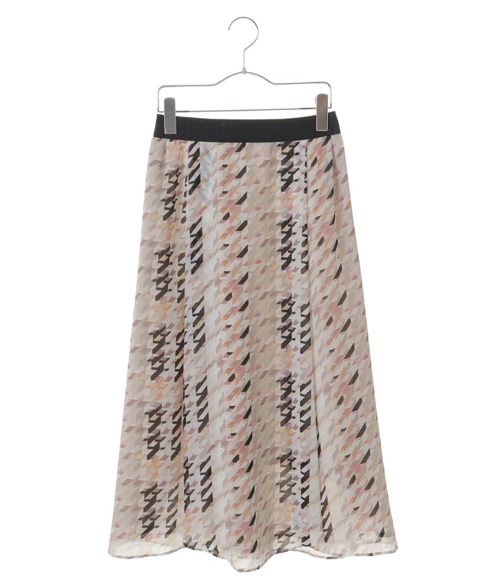PHHCS05330 GEORGES RECH(小さいサイズ)(メゾン ドゥ サンク) 【セットアップ対応】千鳥格子柄スカート ベージュ系