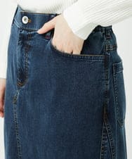 PHHEE01290 GEORGES RECH(小さいサイズ)(メゾン ドゥ サンク)  [セットアップ対応]ジャージーデニムセミタイトスカート ブルー