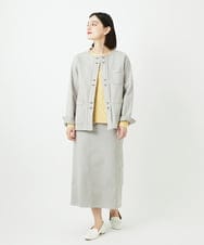 PHHEE01290 GEORGES RECH(小さいサイズ)(メゾン ドゥ サンク)  [セットアップ対応]ジャージーデニムセミタイトスカート ブルー