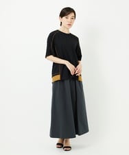 PHHHB05290 GEORGES RECH(小さいサイズ)(メゾン ドゥ サンク) [撥水加工]タフタギャザーフレアスカート ダークグレー
