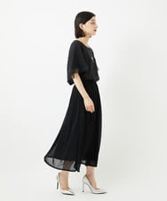 PHHJB22330 GEORGES RECH(小さいサイズ)(メゾン ドゥ サンク) シアーストライプティアードスカート ブラック