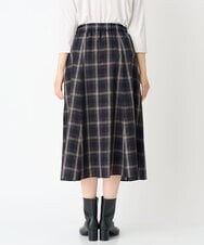 PHHJE21290 GEORGES RECH(小さいサイズ)(メゾン ドゥ サンク)  [セットアップ対応]チェックフレアスカート ブラウン