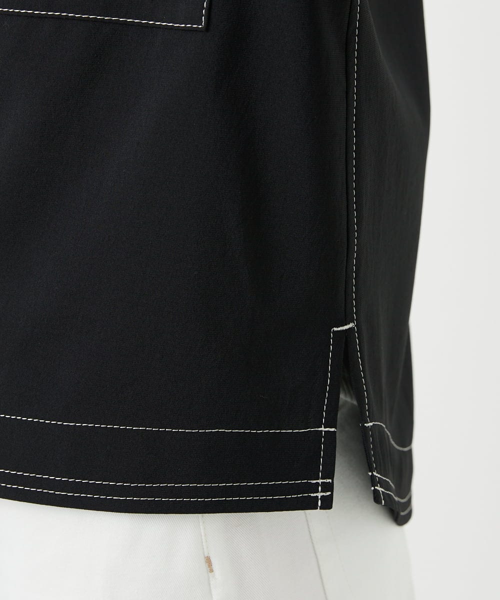 PHJGD12360 GEORGES RECH(小さいサイズ)(メゾン ドゥ サンク)  [セットアップ対応]ノーカラージップジャケット ブラック