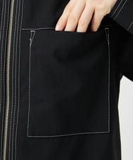 PHJGD12360 GEORGES RECH(小さいサイズ)(メゾン ドゥ サンク)  [セットアップ対応]ノーカラージップジャケット ブラック