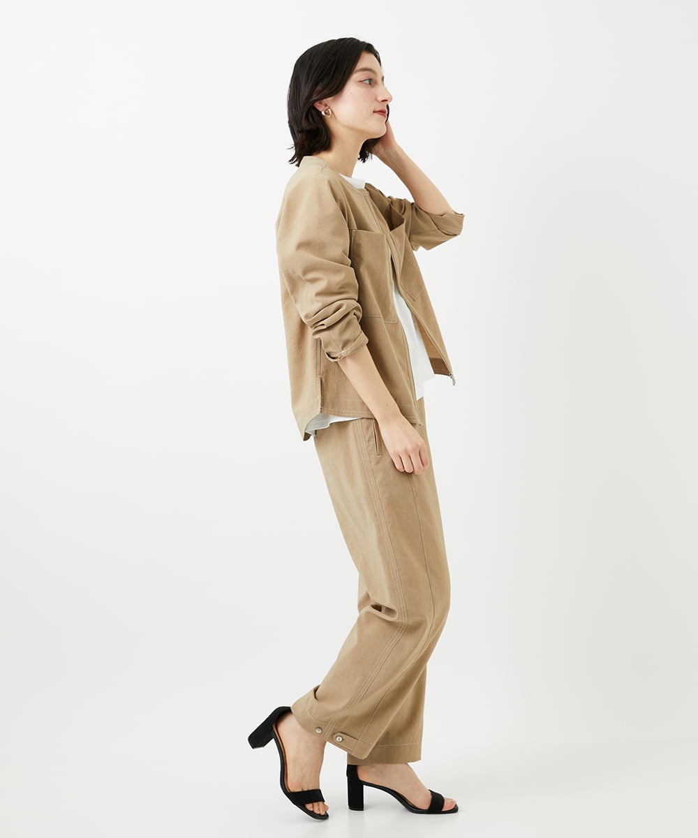 PHJGD12360 GEORGES RECH(小さいサイズ)(メゾン ドゥ サンク)  [セットアップ対応]ノーカラージップジャケット ブラック