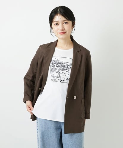 PHJGD31390 GEORGES RECH(小さいサイズ) [セットアップ対応]フレンチリネンテーラードジャケット