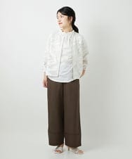 PHJGD37330 GEORGES RECH(小さいサイズ)(メゾン ドゥ サンク) メッシュアップリケノーカラージャケット ブラック