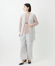 PHJGE40330 GEORGES RECH(小さいサイズ)(メゾン ドゥ サンク)  [セットアップ対応]4WAYタフタロングジレ ライトグレー