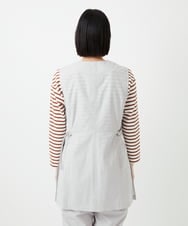 PHJGE40330 GEORGES RECH(小さいサイズ)(メゾン ドゥ サンク)  [セットアップ対応]4WAYタフタロングジレ ライトグレー