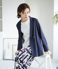 PHJGE47390 GEORGES RECH(小さいサイズ)(メゾン ドゥ サンク) ダブルブレストテーラードジャケット ネイビー