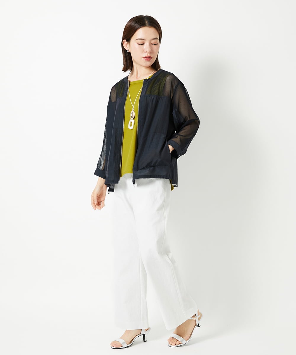 PHJHD44330 GEORGES RECH(小さいサイズ)(メゾン ドゥ サンク) メッシュコンビシアーブルゾン ベージュ