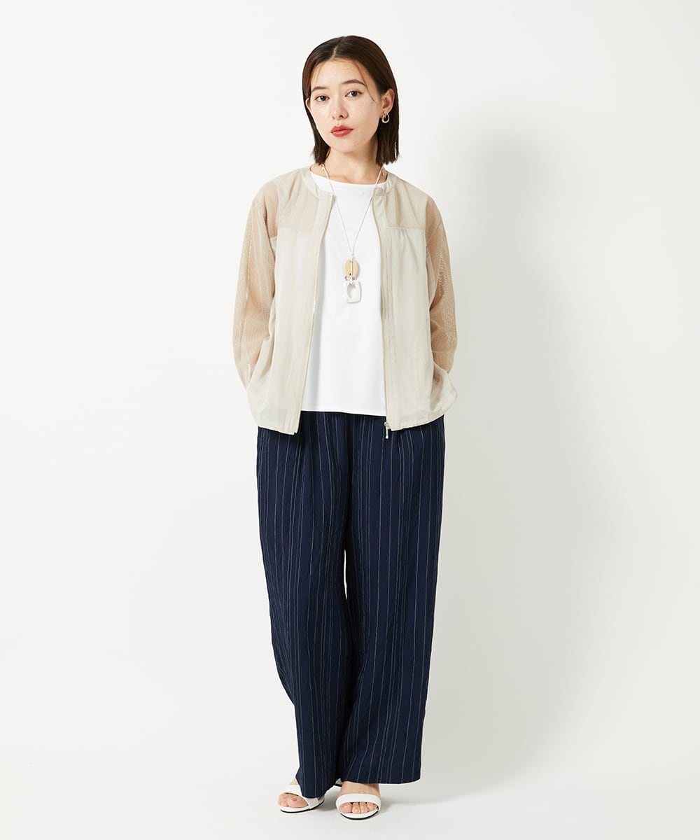PHJHD44330 GEORGES RECH(小さいサイズ)(メゾン ドゥ サンク) メッシュコンビシアーブルゾン ベージュ