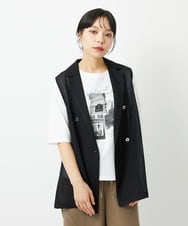 PHJHE60330 GEORGES RECH(小さいサイズ)(メゾン ドゥ サンク) ダブルブレストシアージレ ブラック