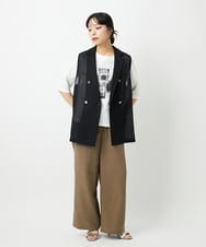 PHJHE60330 GEORGES RECH(小さいサイズ)(メゾン ドゥ サンク) ダブルブレストシアージレ ブラック