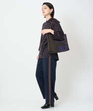 PHKAD22290 GEORGES RECH(小さいサイズ)(メゾン ドゥ サンク)  [日本製]ダブルフェイスミニフード9分袖ロゴカットソー ネイビー