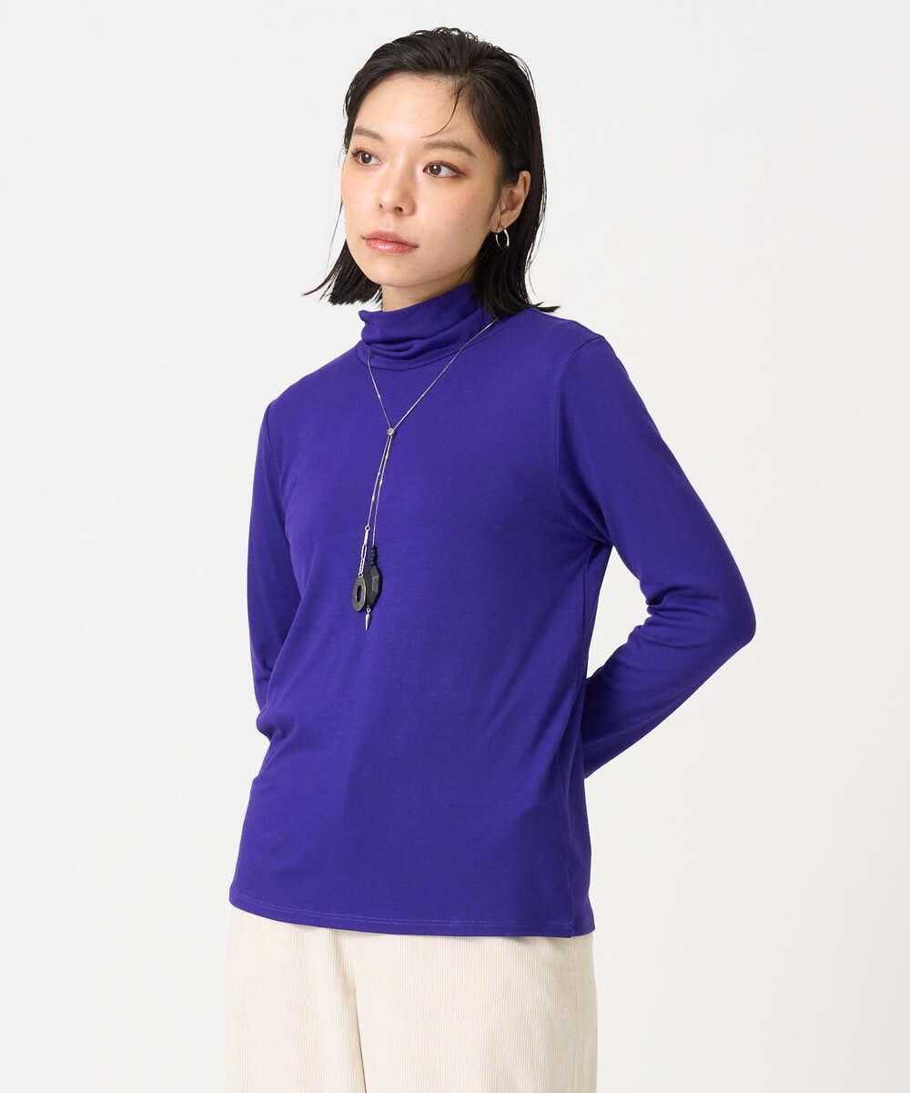 PHKAG26180 GEORGES RECH(小さいサイズ)(メゾン ドゥ サンク) ベアテンハイネックカットソー パープル