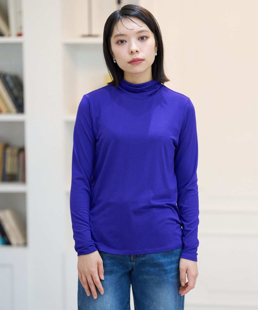 PHKAG26180 GEORGES RECH(小さいサイズ)(メゾン ドゥ サンク) ベアテンハイネックカットソー パープル