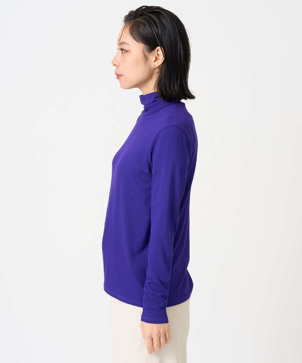 PHKAG26180 GEORGES RECH(小さいサイズ)(メゾン ドゥ サンク) ベアテンハイネックカットソー パープル