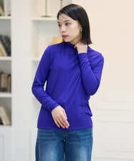 PHKAG26180 GEORGES RECH(小さいサイズ)(メゾン ドゥ サンク) ベアテンハイネックカットソー パープル