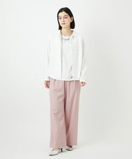 PHKEE46110 GEORGES RECH(小さいサイズ)(メゾン ドゥ サンク) ロゴ刺繍フレンチスリーブカットソー ホワイト