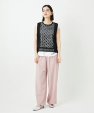 PHKEE46110 GEORGES RECH(小さいサイズ)(メゾン ドゥ サンク) ロゴ刺繍フレンチスリーブカットソー ホワイト