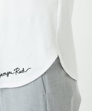 PHKEE46110 GEORGES RECH(小さいサイズ)(メゾン ドゥ サンク) ロゴ刺繍フレンチスリーブカットソー ホワイト
