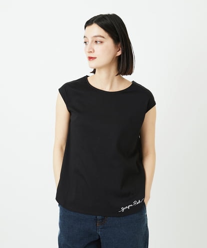 PHKEE46110 GEORGES RECH(小さいサイズ) ロゴ刺繍フレンチスリーブカットソー