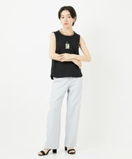 PHKGA38130 GEORGES RECH(小さいサイズ)(メゾン ドゥ サンク) チュールシルケットタンクトップ ブルーグリーン
