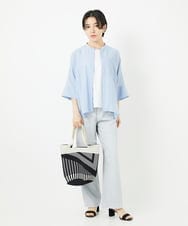 PHKGA38130 GEORGES RECH(小さいサイズ)(メゾン ドゥ サンク) チュールシルケットタンクトップ ブルーグリーン