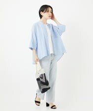 PHKGA38130 GEORGES RECH(小さいサイズ)(メゾン ドゥ サンク) チュールシルケットタンクトップ ブルーグリーン